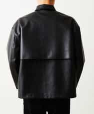 MKJGO41090 MK MICHEL KLEIN HOMME(MKミッシェルクランオム) WEB限定商品 春に着れるフェイクレザーブルゾン ブラック(94)