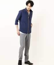 MKJGR07170 MK MICHEL KLEIN HOMME(MKミッシェルクランオム) スタンドシャツブルゾン ブルー