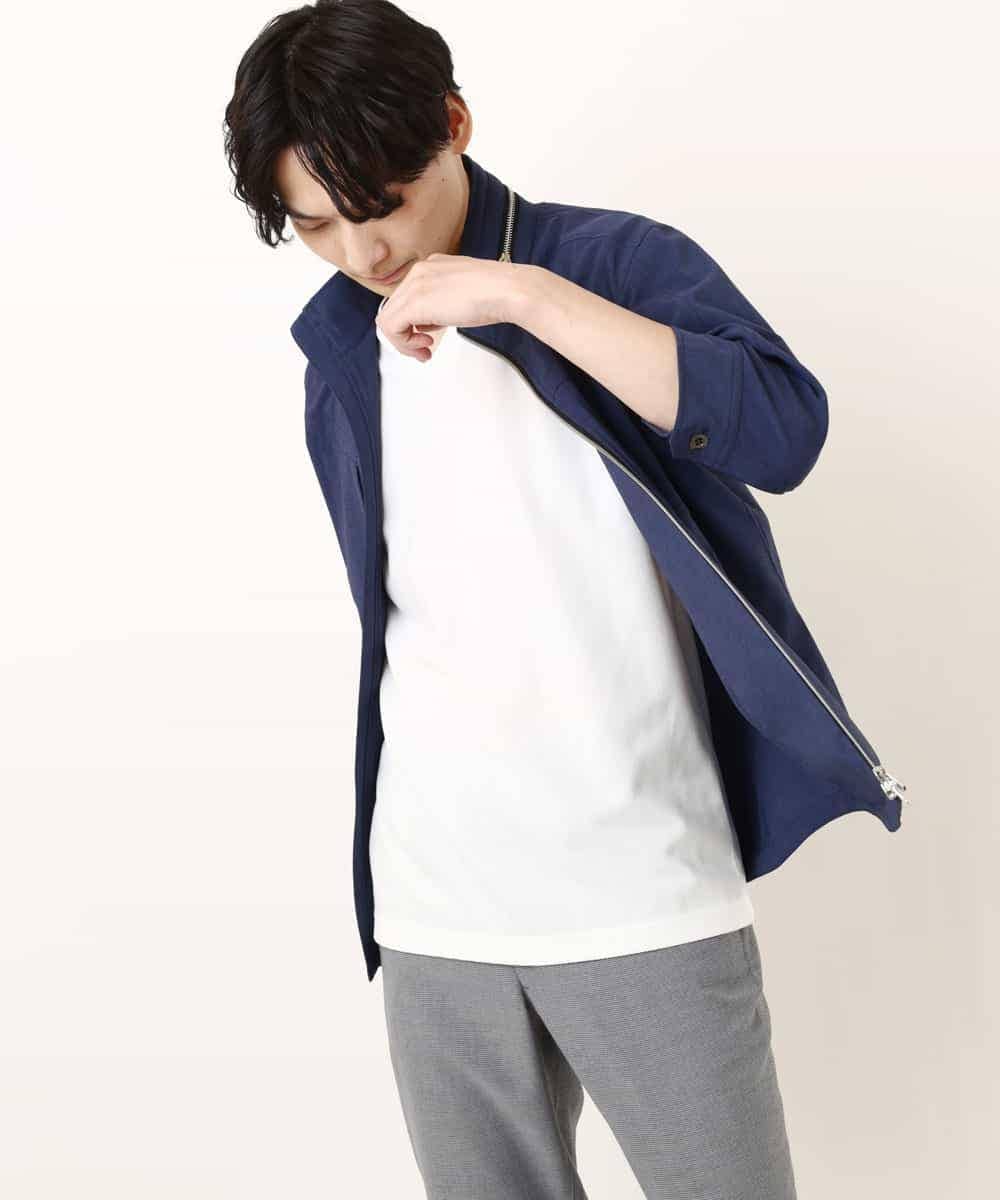 MKJGR07170 MK MICHEL KLEIN HOMME(MKミッシェルクランオム) スタンドシャツブルゾン ブルー