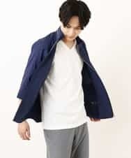 MKJGR07170 MK MICHEL KLEIN HOMME(MKミッシェルクランオム) スタンドシャツブルゾン ブルー
