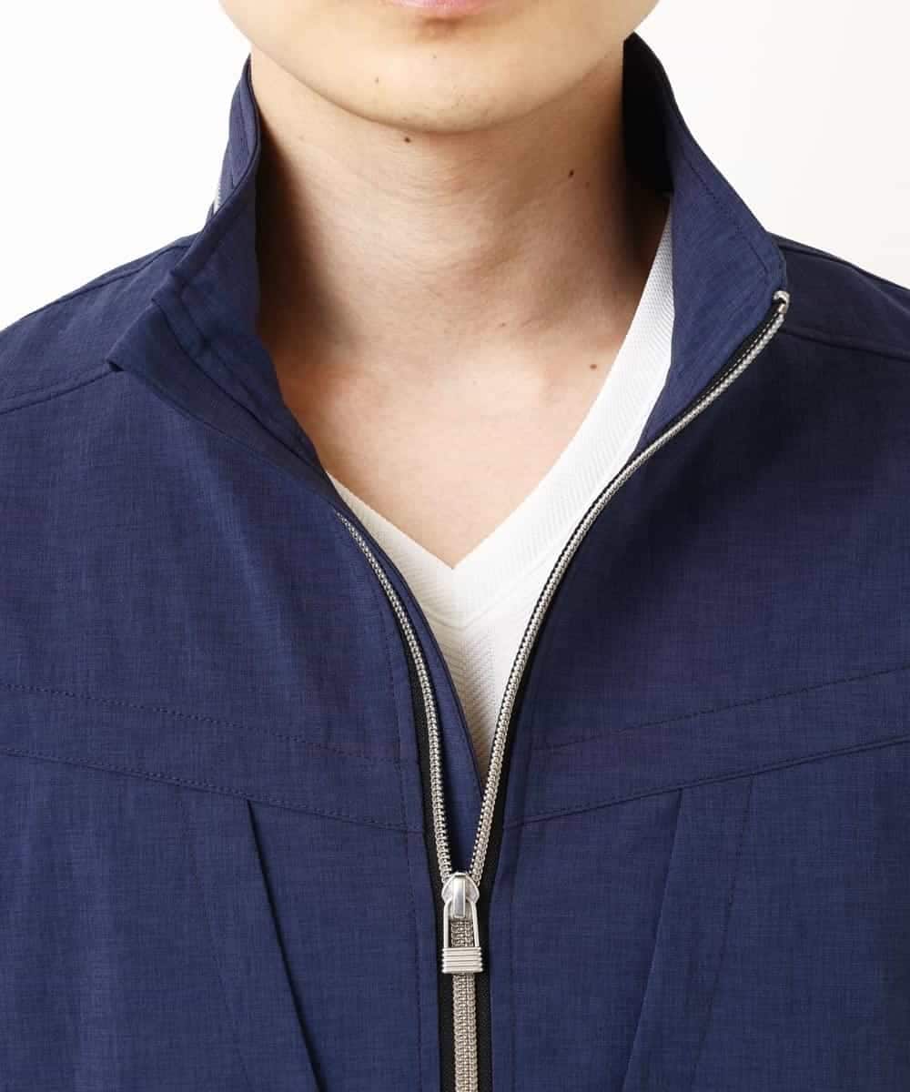 MKJGR07170 MK MICHEL KLEIN HOMME(MKミッシェルクランオム) スタンドシャツブルゾン ブルー