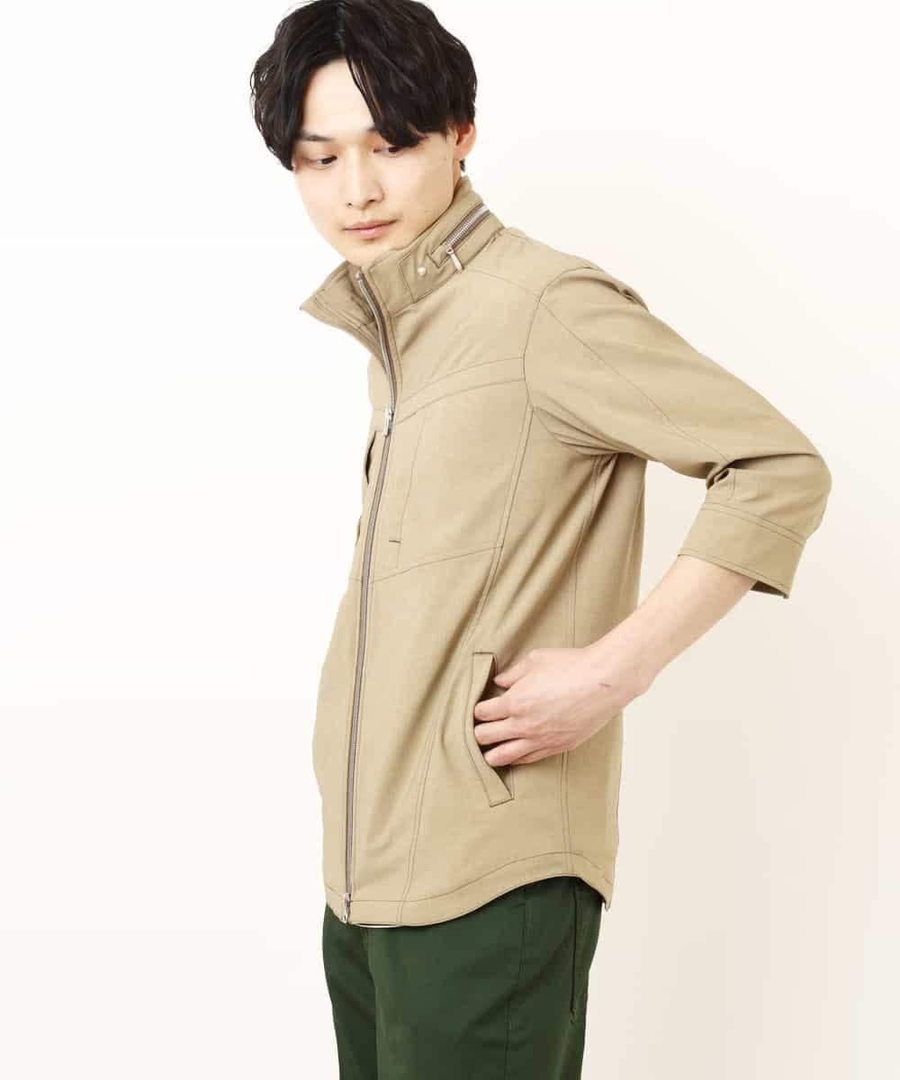 MKJGR07170 MK MICHEL KLEIN HOMME(MKミッシェルクランオム) スタンドシャツブルゾン ベージュ