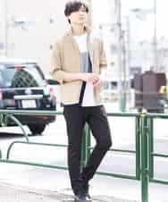 MKJGR07170 MK MICHEL KLEIN HOMME(MKミッシェルクランオム) スタンドシャツブルゾン ベージュ