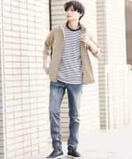 MKJGR07170 MK MICHEL KLEIN HOMME(MKミッシェルクランオム) スタンドシャツブルゾン ベージュ
