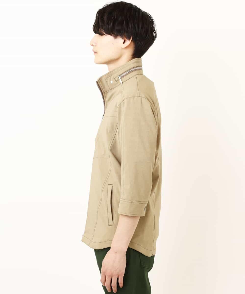 MKJGR07170 MK MICHEL KLEIN HOMME(MKミッシェルクランオム) スタンドシャツブルゾン ベージュ