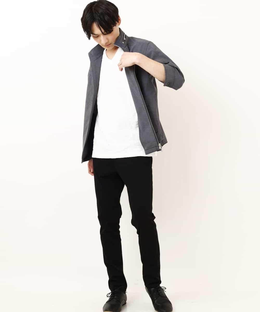 MKJGR07170 MK MICHEL KLEIN HOMME(MKミッシェルクランオム) スタンドシャツブルゾン ダークグレー