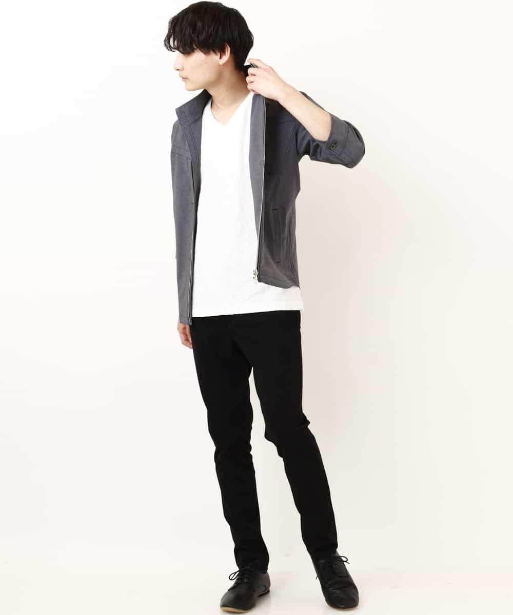 MKJGR07170 MK MICHEL KLEIN HOMME(MKミッシェルクランオム) スタンドシャツブルゾン ダークグレー