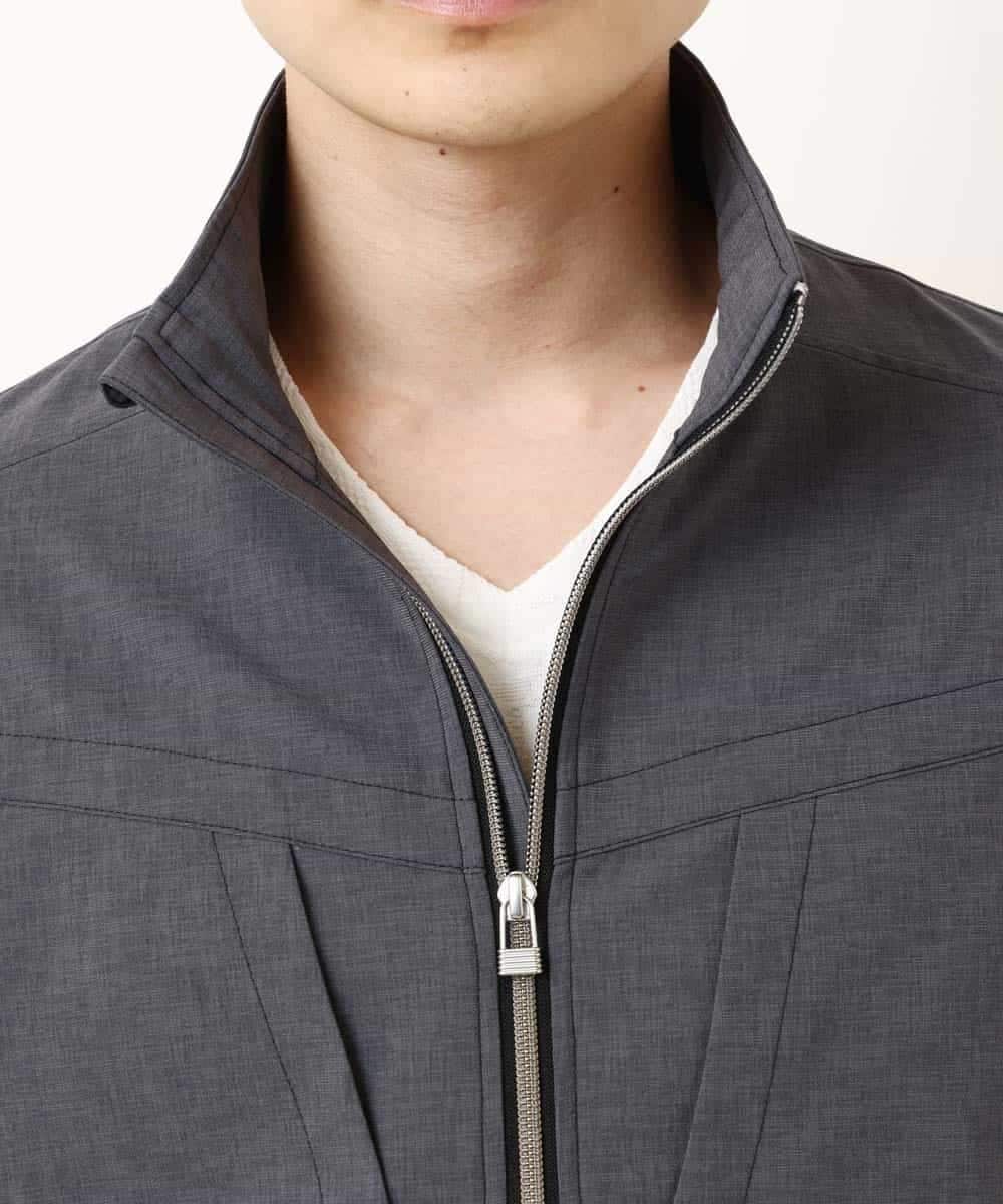 MKJGR07170 MK MICHEL KLEIN HOMME(MKミッシェルクランオム) スタンドシャツブルゾン ダークグレー