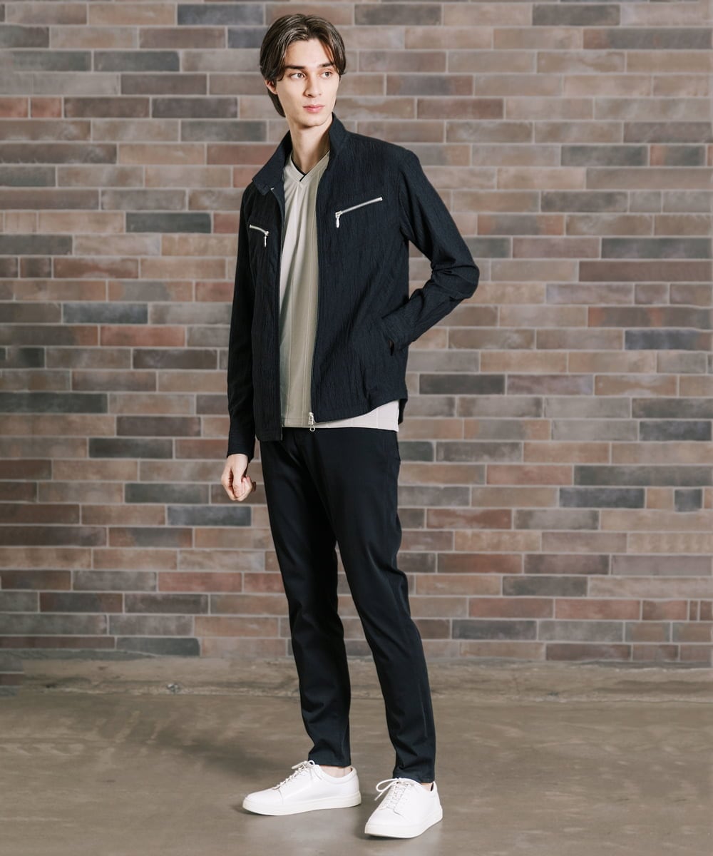 MKJGV73210 MK MICHEL KLEIN HOMME(MKミッシェルクランオム) スタンドカラーブルゾン / ヨウリュウワッシャー ブラック（94）