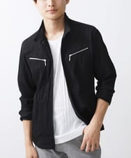 MKJGV73210 MK MICHEL KLEIN HOMME(MKミッシェルクランオム) スタンドカラーブルゾン / ヨウリュウワッシャー ブラック（94）