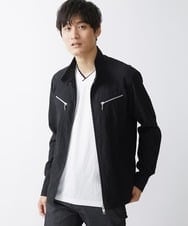 MKJGV73210 MK MICHEL KLEIN HOMME(MKミッシェルクランオム) スタンドカラーブルゾン / ヨウリュウワッシャー ブラック（94）