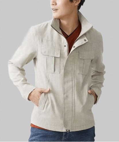 MKJGX09230 MK MICHEL KLEIN HOMME 【在庫限り/洗える】スタンドカラーブルゾン/Refiax 