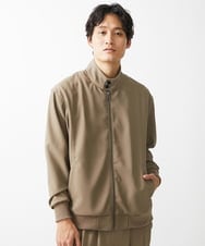 MKJGX30150 MK MICHEL KLEIN HOMME(MKミッシェルクランオム) パウダリーストレッチドッグイヤーブルゾン /【セットアップ対応】 カーキ