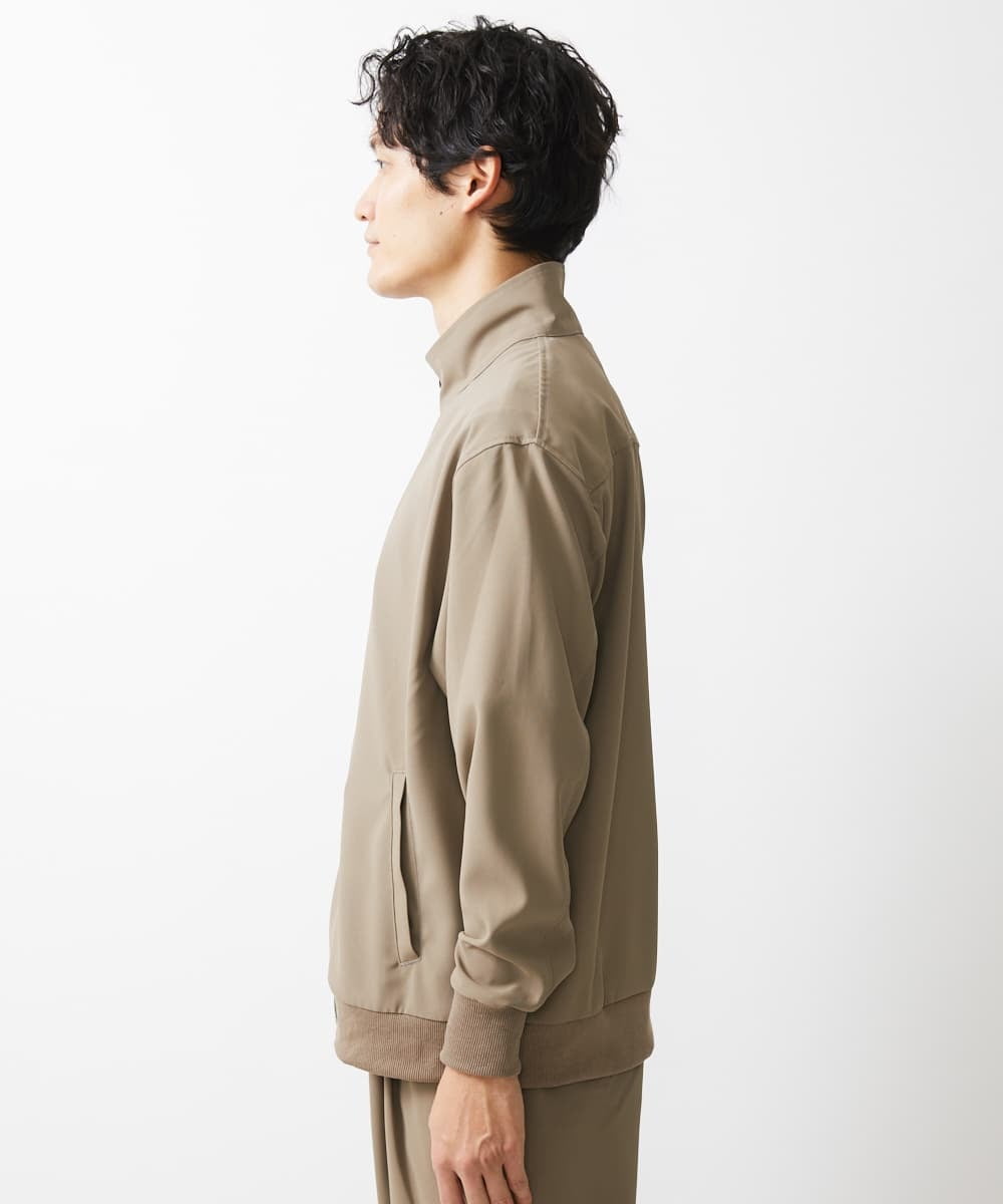 MKJGX30150 MK MICHEL KLEIN HOMME(MKミッシェルクランオム) パウダリーストレッチドッグイヤーブルゾン /【セットアップ対応】 カーキ