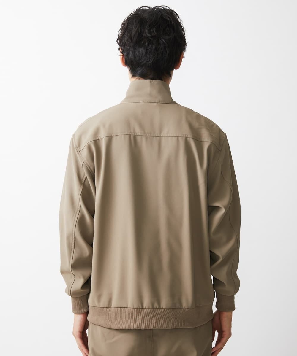 MKJGX30150 MK MICHEL KLEIN HOMME(MKミッシェルクランオム) パウダリーストレッチドッグイヤーブルゾン /【セットアップ対応】 カーキ