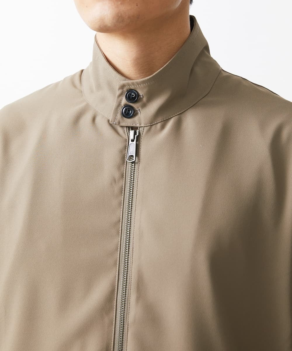 MKJGX30150 MK MICHEL KLEIN HOMME(MKミッシェルクランオム) パウダリーストレッチドッグイヤーブルゾン /【セットアップ対応】 カーキ