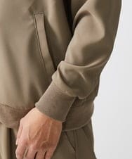 MKJGX30150 MK MICHEL KLEIN HOMME(MKミッシェルクランオム) パウダリーストレッチドッグイヤーブルゾン /【セットアップ対応】 カーキ