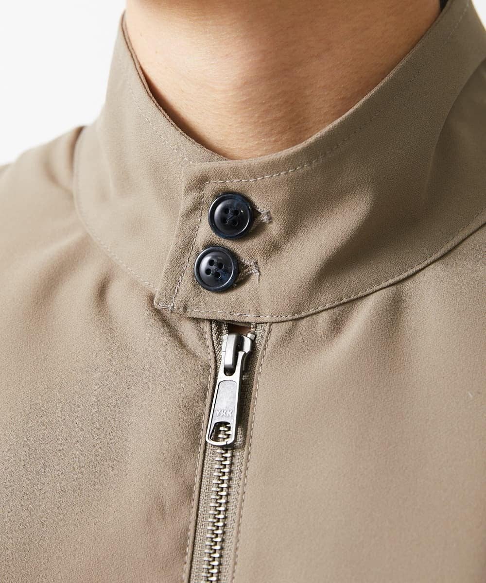 MKJGX30150 MK MICHEL KLEIN HOMME(MKミッシェルクランオム) パウダリーストレッチドッグイヤーブルゾン /【セットアップ対応】 カーキ