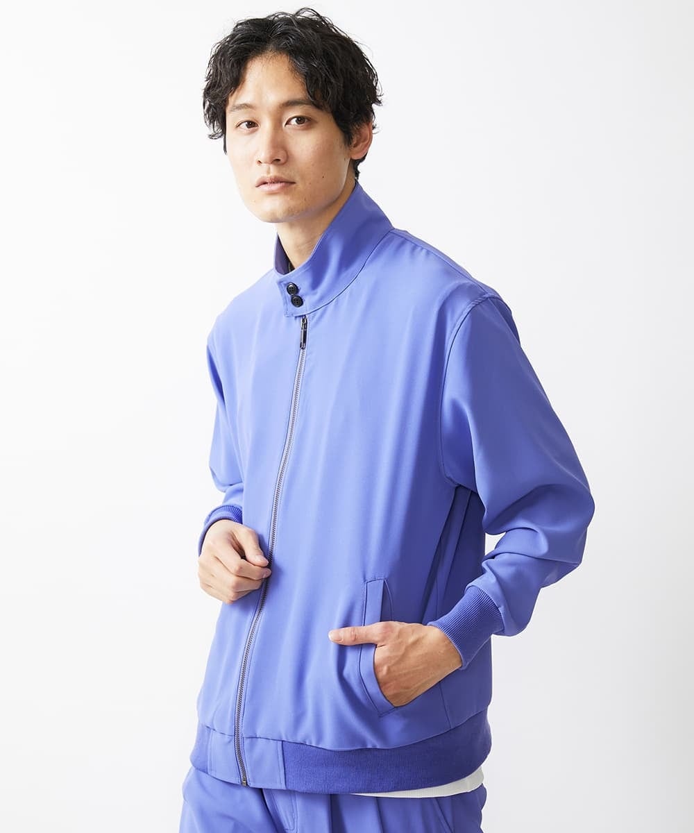 MKJGX30150 MK MICHEL KLEIN HOMME(MKミッシェルクランオム) パウダリーストレッチドッグイヤーブルゾン /【セットアップ対応】 ラベンダー