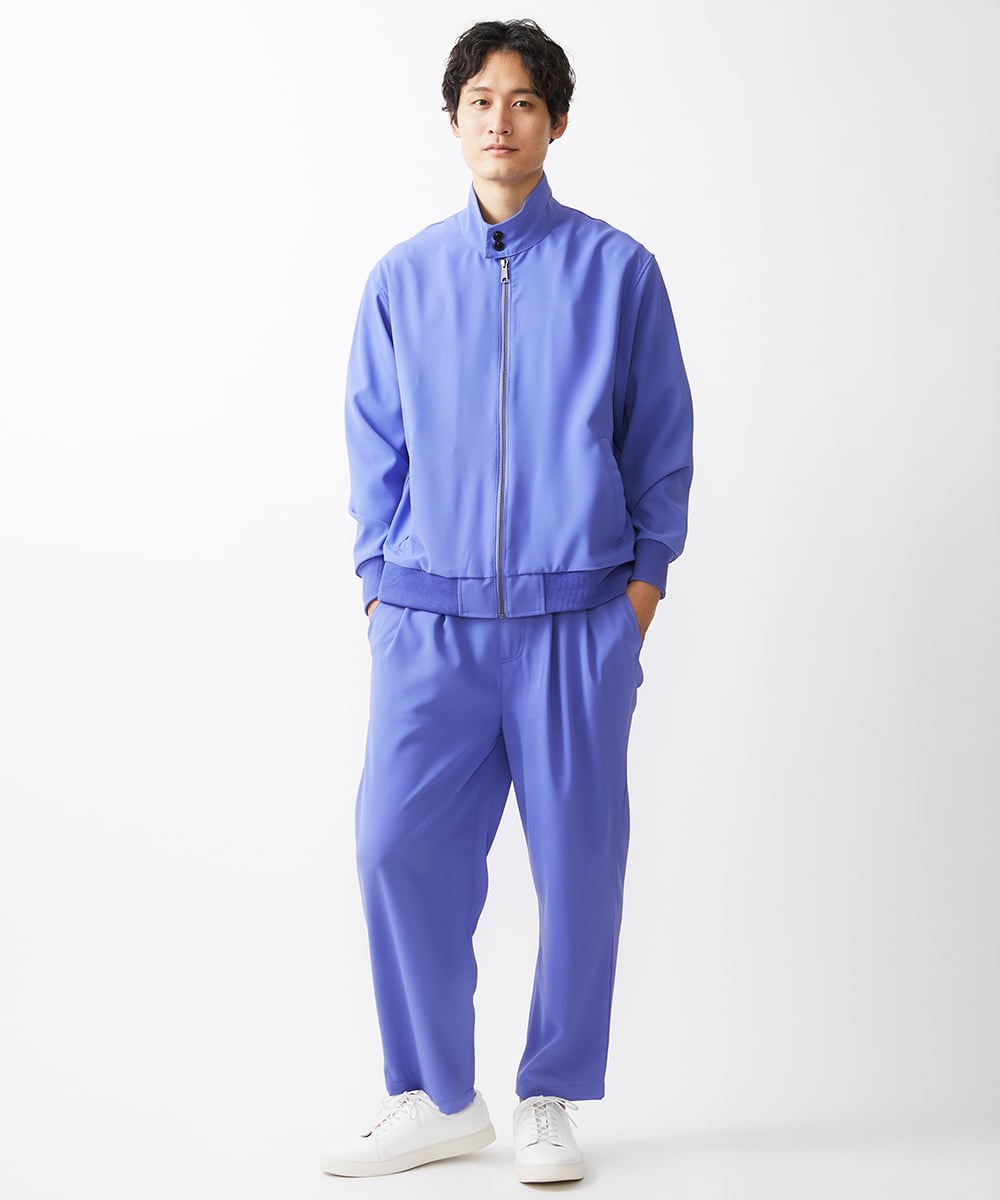 MKJGX30150 MK MICHEL KLEIN HOMME(MKミッシェルクランオム) パウダリーストレッチドッグイヤーブルゾン /【セットアップ対応】 ラベンダー