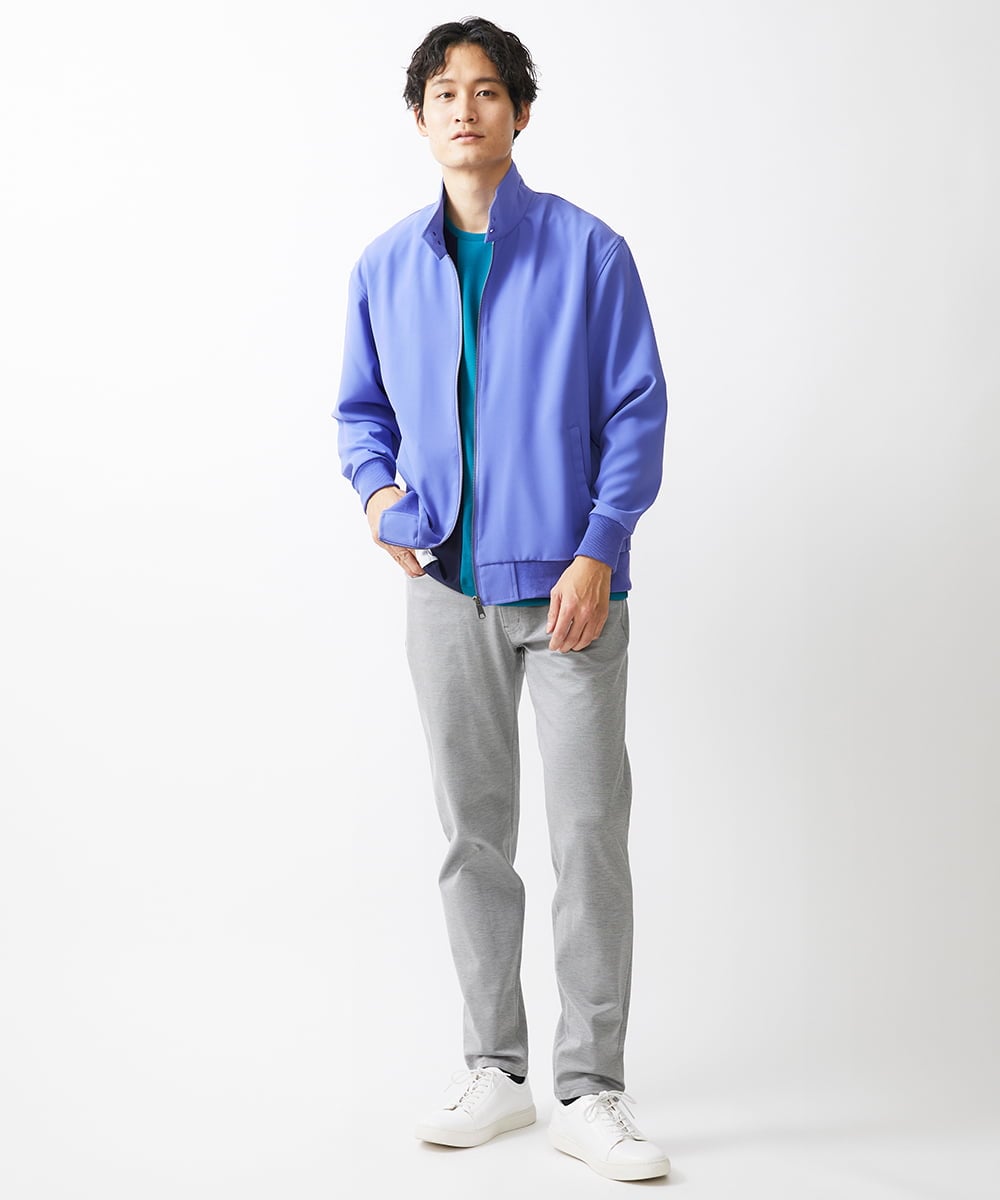 MKJGX30150 MK MICHEL KLEIN HOMME(MKミッシェルクランオム) パウダリーストレッチドッグイヤーブルゾン /【セットアップ対応】 ラベンダー