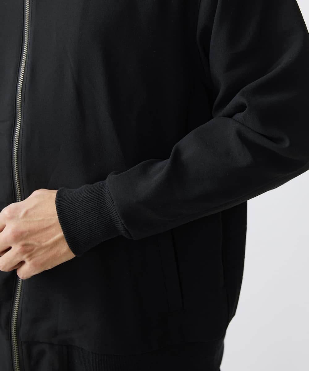 MKJGX30150 MK MICHEL KLEIN HOMME(MKミッシェルクランオム) パウダリーストレッチドッグイヤーブルゾン /【セットアップ対応】 ブラック