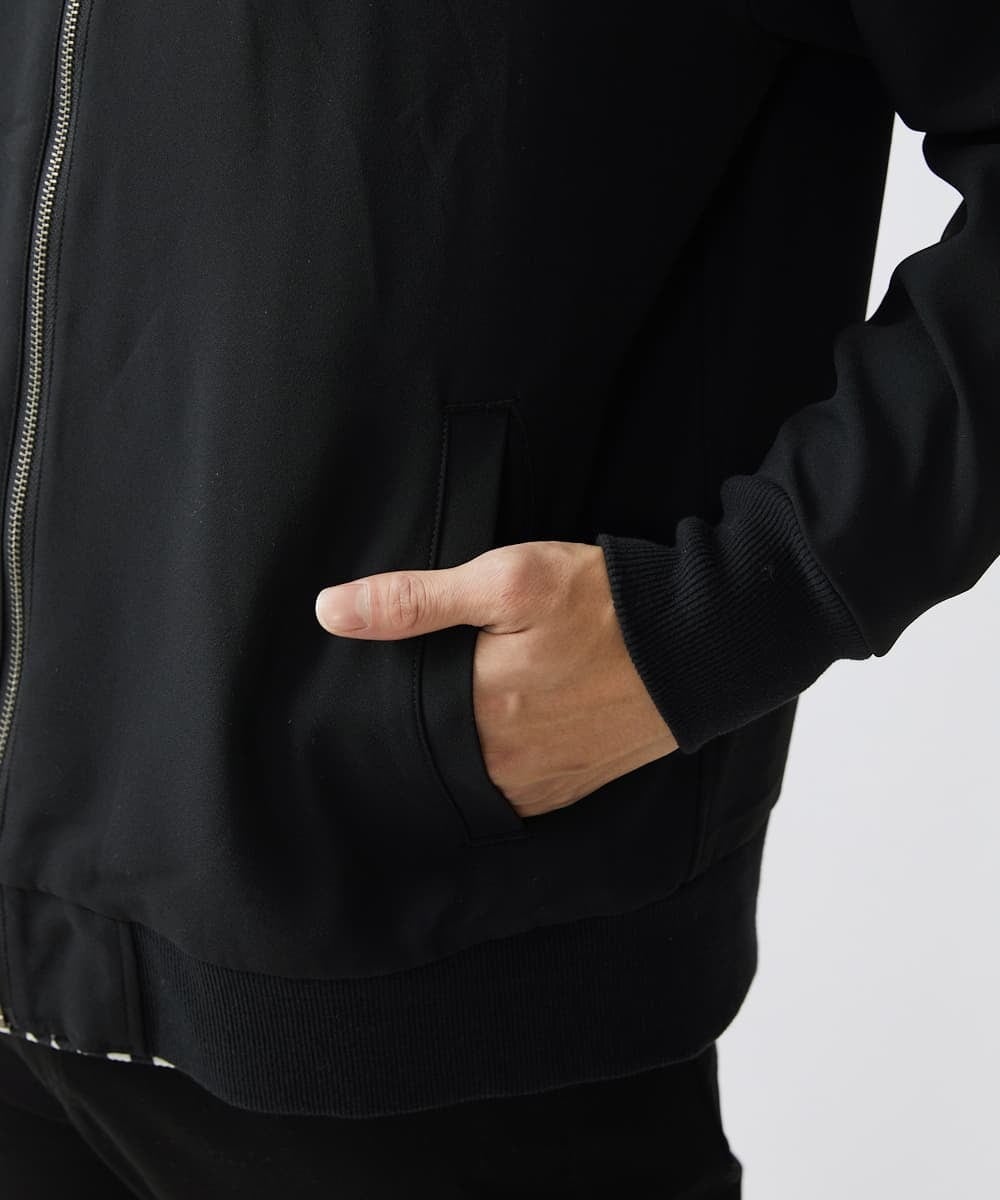 MKJGX30150 MK MICHEL KLEIN HOMME(MKミッシェルクランオム) パウダリーストレッチドッグイヤーブルゾン /【セットアップ対応】 ブラック