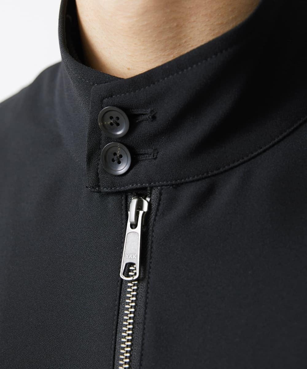 MKJGX30150 MK MICHEL KLEIN HOMME(MKミッシェルクランオム) パウダリーストレッチドッグイヤーブルゾン /【セットアップ対応】 ブラック