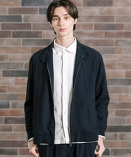 MKJGX30150 MK MICHEL KLEIN HOMME(MKミッシェルクランオム) パウダリーストレッチドッグイヤーブルゾン /【セットアップ対応】 ブラック