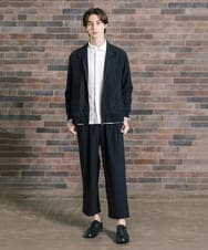 MKJGX30150 MK MICHEL KLEIN HOMME(MKミッシェルクランオム) パウダリーストレッチドッグイヤーブルゾン /【セットアップ対応】 ブラック