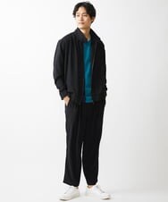 MKJGX30150 MK MICHEL KLEIN HOMME(MKミッシェルクランオム) パウダリーストレッチドッグイヤーブルゾン /【セットアップ対応】 ブラック