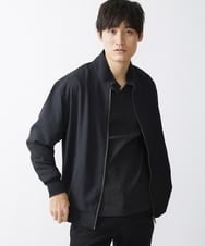 MKJGX30150 MK MICHEL KLEIN HOMME(MKミッシェルクランオム) パウダリーストレッチドッグイヤーブルゾン /【セットアップ対応】 ブラック