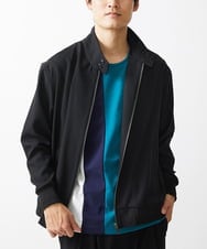 MKJGX30150 MK MICHEL KLEIN HOMME(MKミッシェルクランオム) パウダリーストレッチドッグイヤーブルゾン /【セットアップ対応】 ブラック