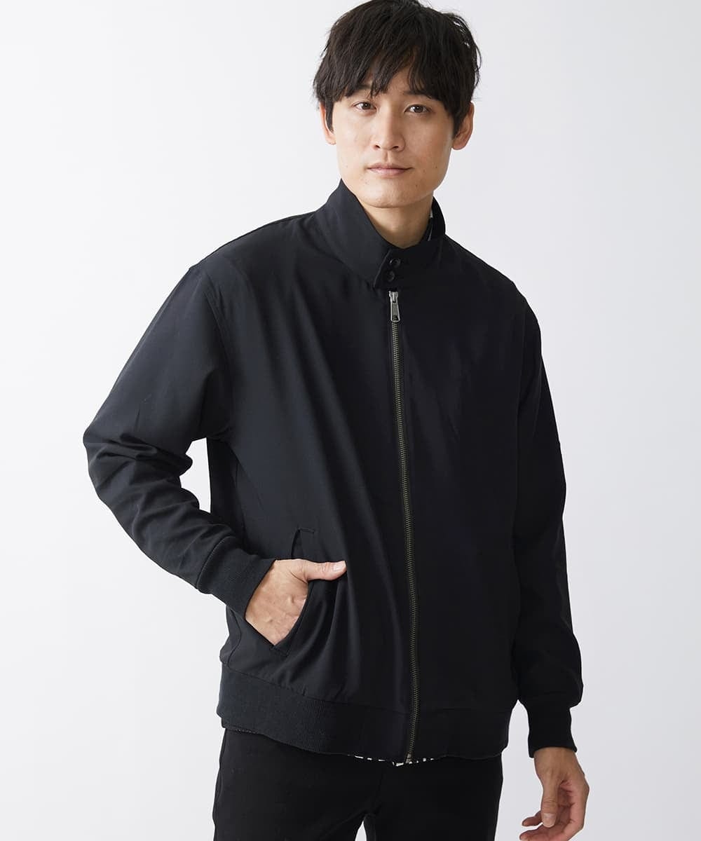 MKJGX30150 MK MICHEL KLEIN HOMME(MKミッシェルクランオム) パウダリーストレッチドッグイヤーブルゾン /【セットアップ対応】 ブラック