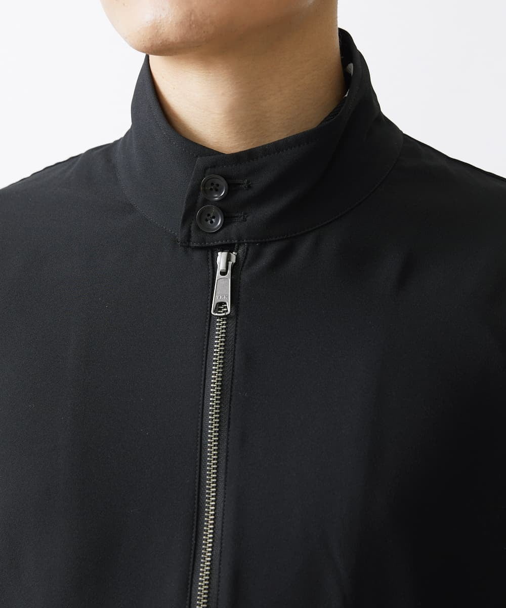 MKJGX30150 MK MICHEL KLEIN HOMME(MKミッシェルクランオム) パウダリーストレッチドッグイヤーブルゾン /【セットアップ対応】 ブラック