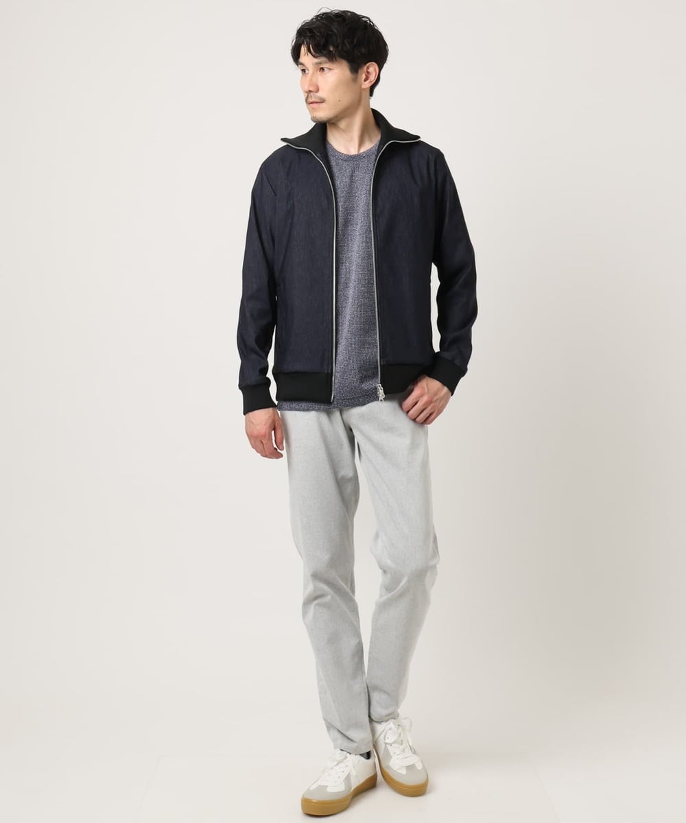 MKJJC10160 MK MICHEL KLEIN HOMME(MKミッシェルクランオム) 【ストレッチ/撥水機能】COMFUN CLOTH ジップブルゾン ネイビー