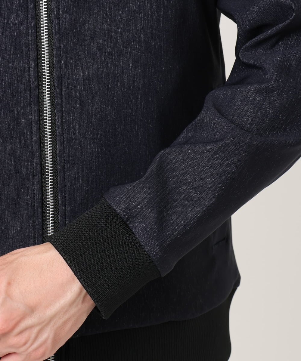 MKJJC10160 MK MICHEL KLEIN HOMME(MKミッシェルクランオム) 【ストレッチ/撥水機能】COMFUN CLOTH ジップブルゾン ネイビー