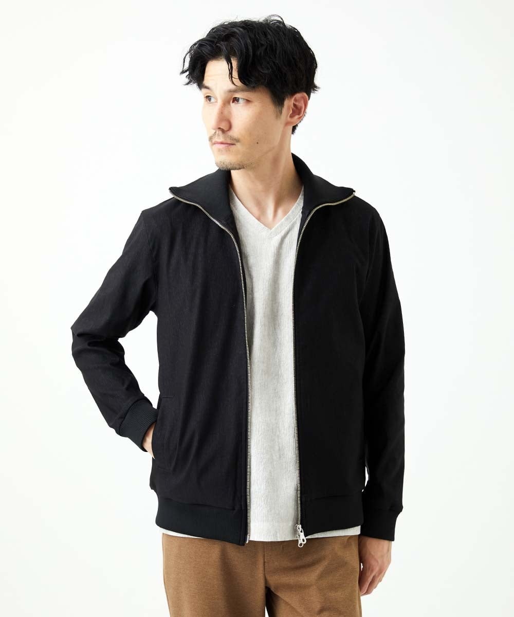 MKJJC10160 MK MICHEL KLEIN HOMME(MKミッシェルクランオム) 【ストレッチ/撥水機能】COMFUN CLOTH ジップブルゾン ブラック