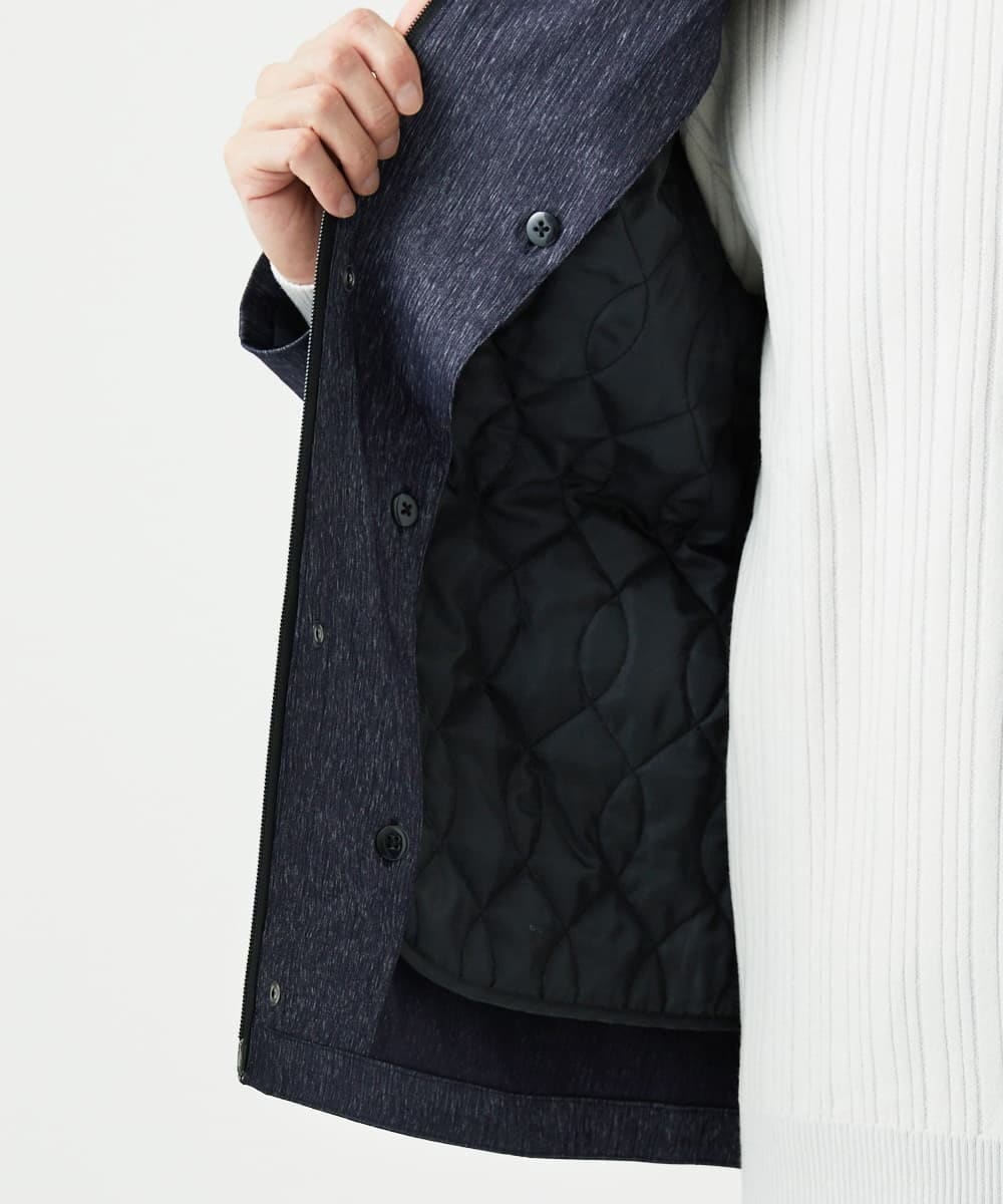 MKJJC30272 MK MICHEL KLEIN HOMME(MKミッシェルクランオム) 【ライナー付き / 撥水 / ストレッチ】 COMFUN CLOTH(コンファンクロス） フード付ブルゾン ブルー