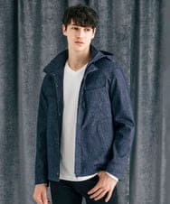 MKJJC30272 MK MICHEL KLEIN HOMME(MKミッシェルクランオム) 【ライナー付き / 撥水 / ストレッチ】 COMFUN CLOTH(コンファンクロス） フード付ブルゾン ブルー