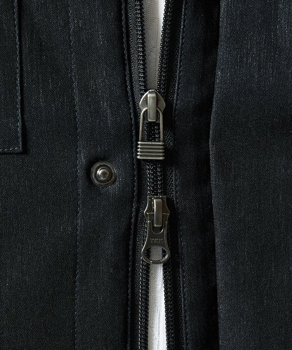 MKJJC30272 MK MICHEL KLEIN HOMME(MKミッシェルクランオム) 【ライナー付き / 撥水 / ストレッチ】 COMFUN CLOTH(コンファンクロス） フード付ブルゾン ブラック