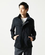 MKJJC30272 MK MICHEL KLEIN HOMME(MKミッシェルクランオム) 【ライナー付き / 撥水 / ストレッチ】 COMFUN CLOTH(コンファンクロス） フード付ブルゾン ブラック