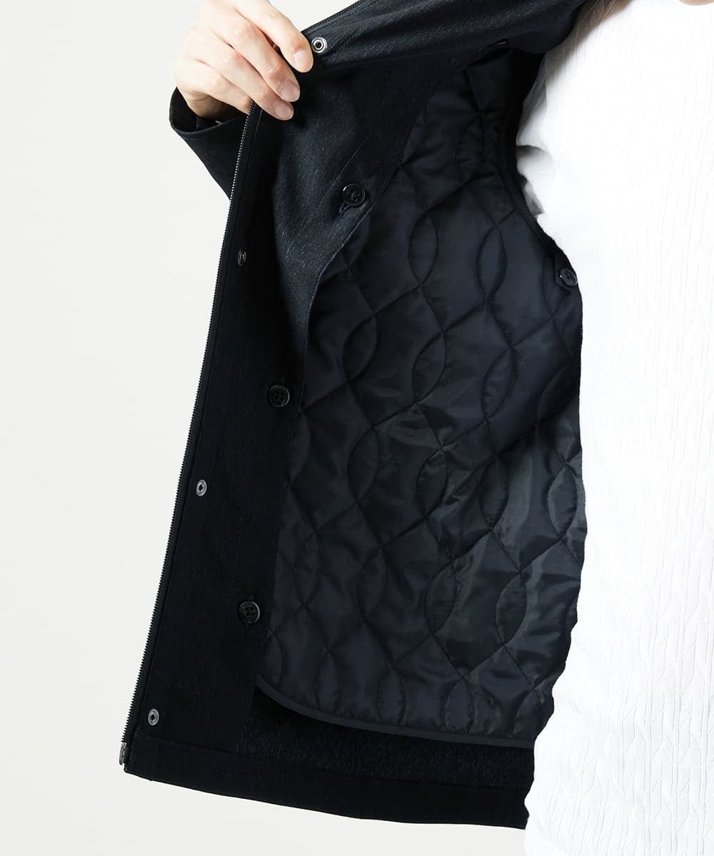 MKJJC30272 MK MICHEL KLEIN HOMME(MKミッシェルクランオム) 【ライナー付き / 撥水 / ストレッチ】 COMFUN CLOTH(コンファンクロス） フード付ブルゾン ブラック