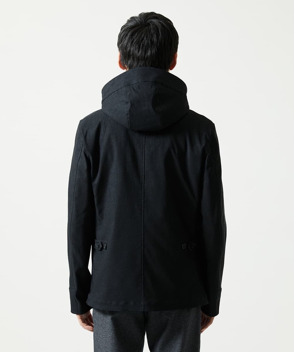 MKJJC30272 MK MICHEL KLEIN HOMME(MKミッシェルクランオム) 【ライナー付き / 撥水 / ストレッチ】 COMFUN CLOTH(コンファンクロス） フード付ブルゾン ブラック