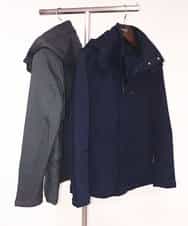 MKJJI21190 MK MICHEL KLEIN HOMME(MKミッシェルクランオム) 《最終入荷》フードミリタリーブルゾン／カチーナWクロス ブルー