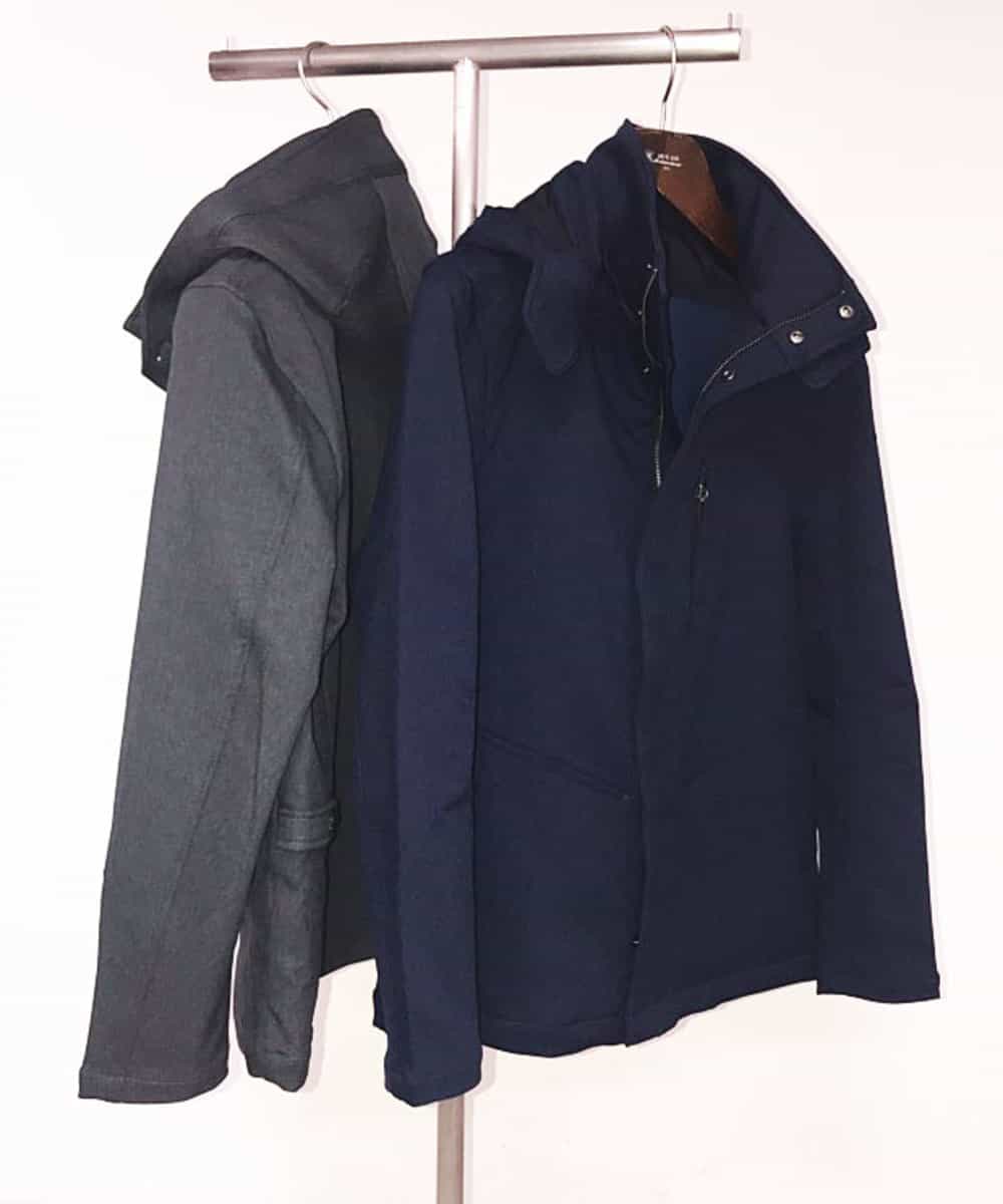 MKJJI21190 MK MICHEL KLEIN HOMME(MKミッシェルクランオム) 《最終入荷》フードミリタリーブルゾン／カチーナWクロス ブルー