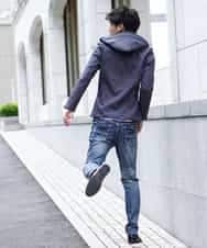 MKJJI21190 MK MICHEL KLEIN HOMME(MKミッシェルクランオム) 《最終入荷》フードミリタリーブルゾン／カチーナWクロス ダークグレー