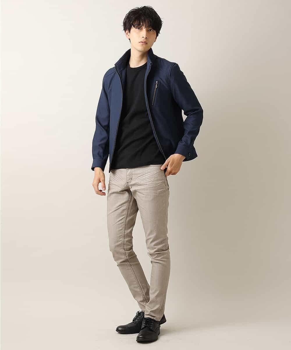 MKJJL20180 MK MICHEL KLEIN HOMME(MKミッシェルクランオム) ブルゾン／グランパレオックス ブルー