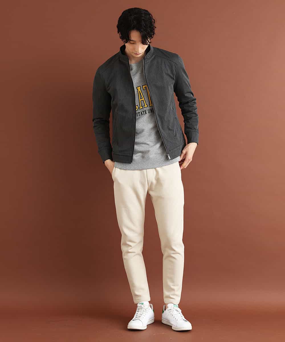 MKJJO04130 MK MICHEL KLEIN HOMME(MKミッシェルクランオム) MAGICストレッチ/コンパクトストレッチブルゾン ダークグレー