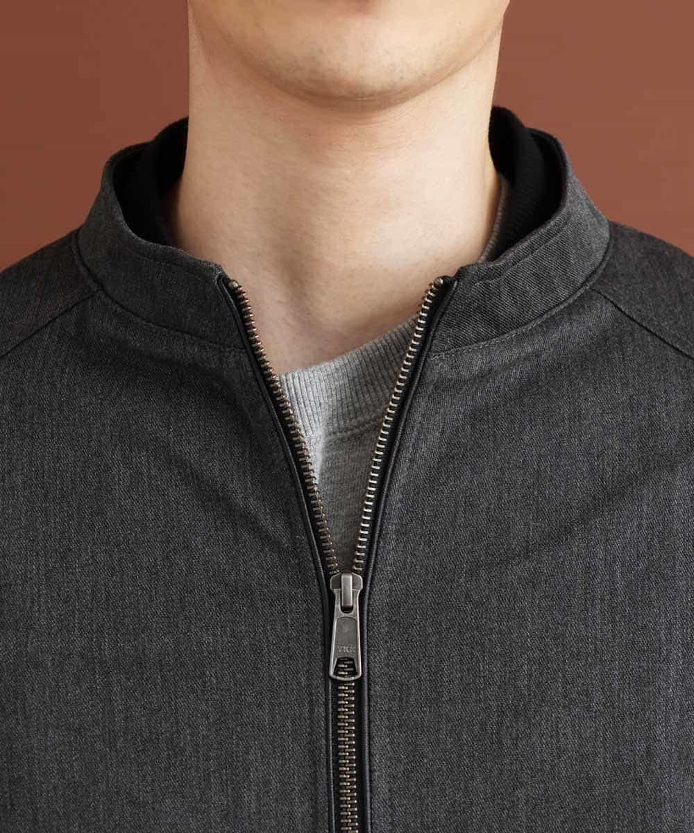MKJJO04130 MK MICHEL KLEIN HOMME(MKミッシェルクランオム) MAGICストレッチ/コンパクトストレッチブルゾン ダークグレー
